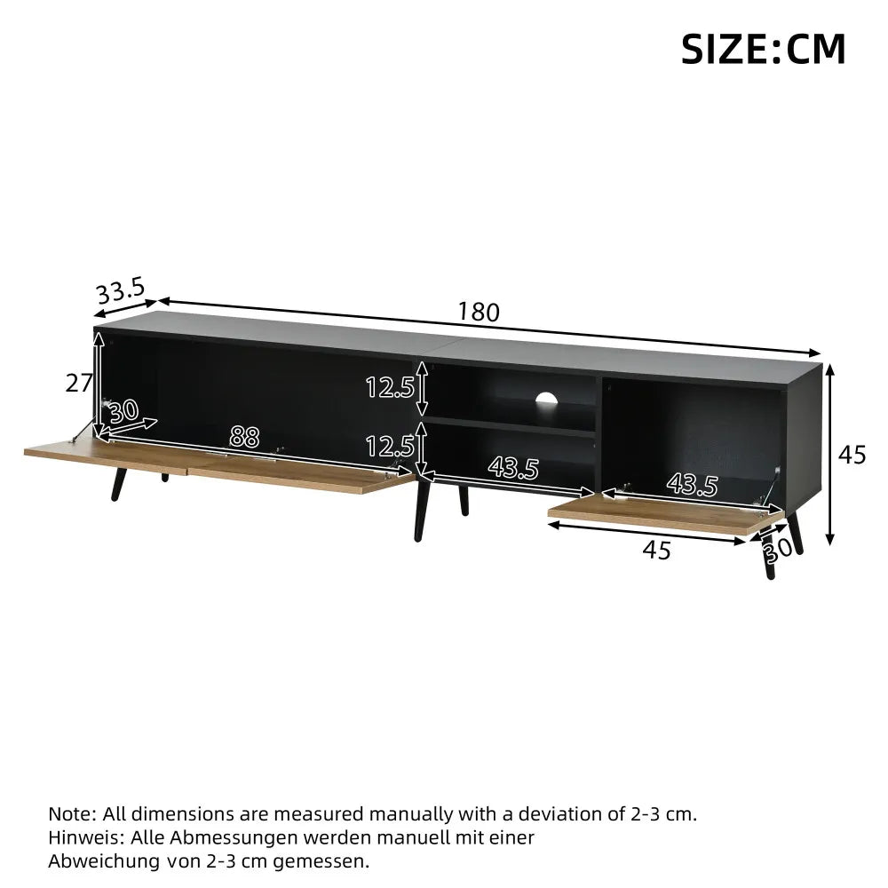 180×33.5×45 Cm Modern Living Room TV Cabinet Locker, TV Lowboard TV Stand