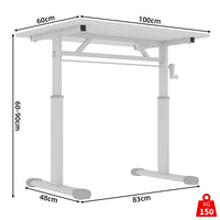 60×80cm/60×100cm/60×120cm Adjustable Height Lifting Study Desk Available for Kids