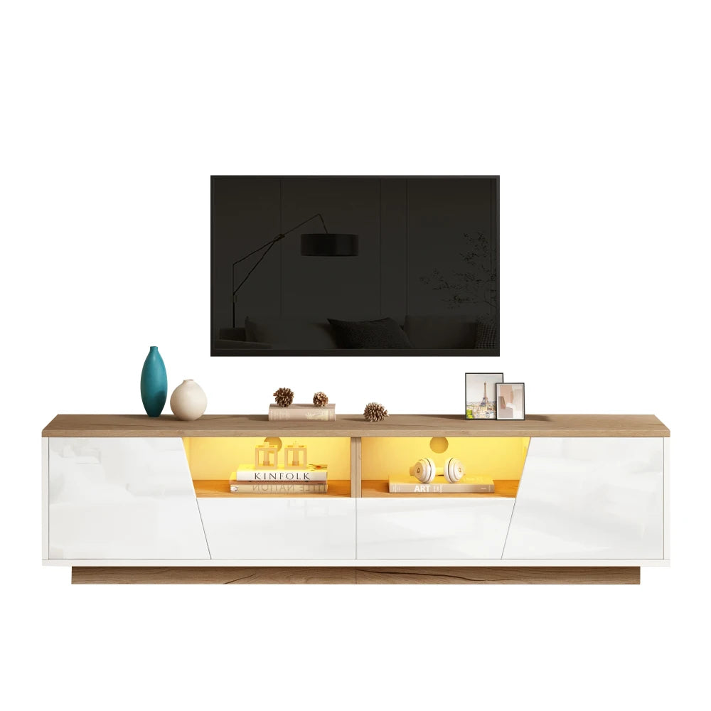 180*40*46cm TV Cabinet with 2 Drawers and LED