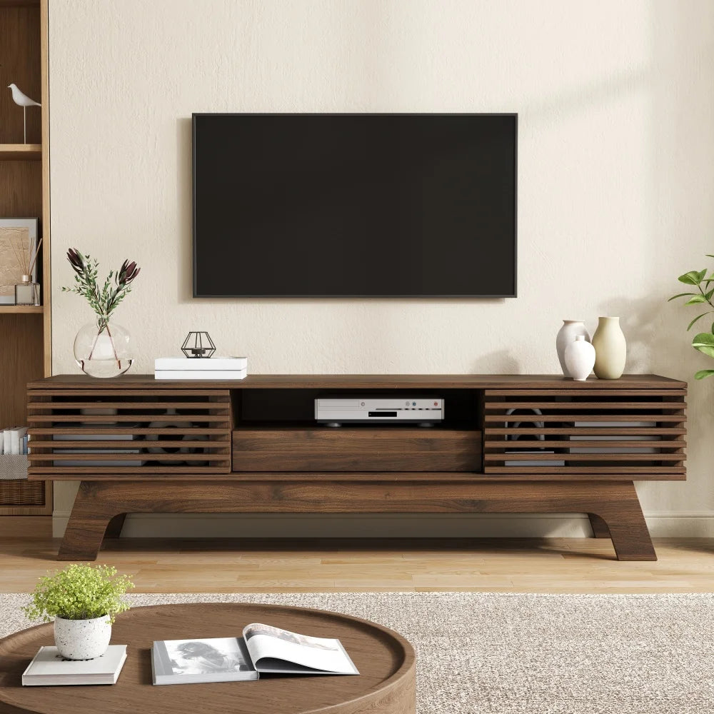 150 X 35 X 44 Cm Tv Lowboard Tv Cabinet, Mdf Laminated Tv Stand with Doors