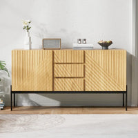 Sideboard with 2 Doors and 3 Drawers, Metal Legs, TV Cabinet, Buffet