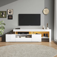 192*37*53cm Modern Living Room TV Cabinet with 3 Cabinets