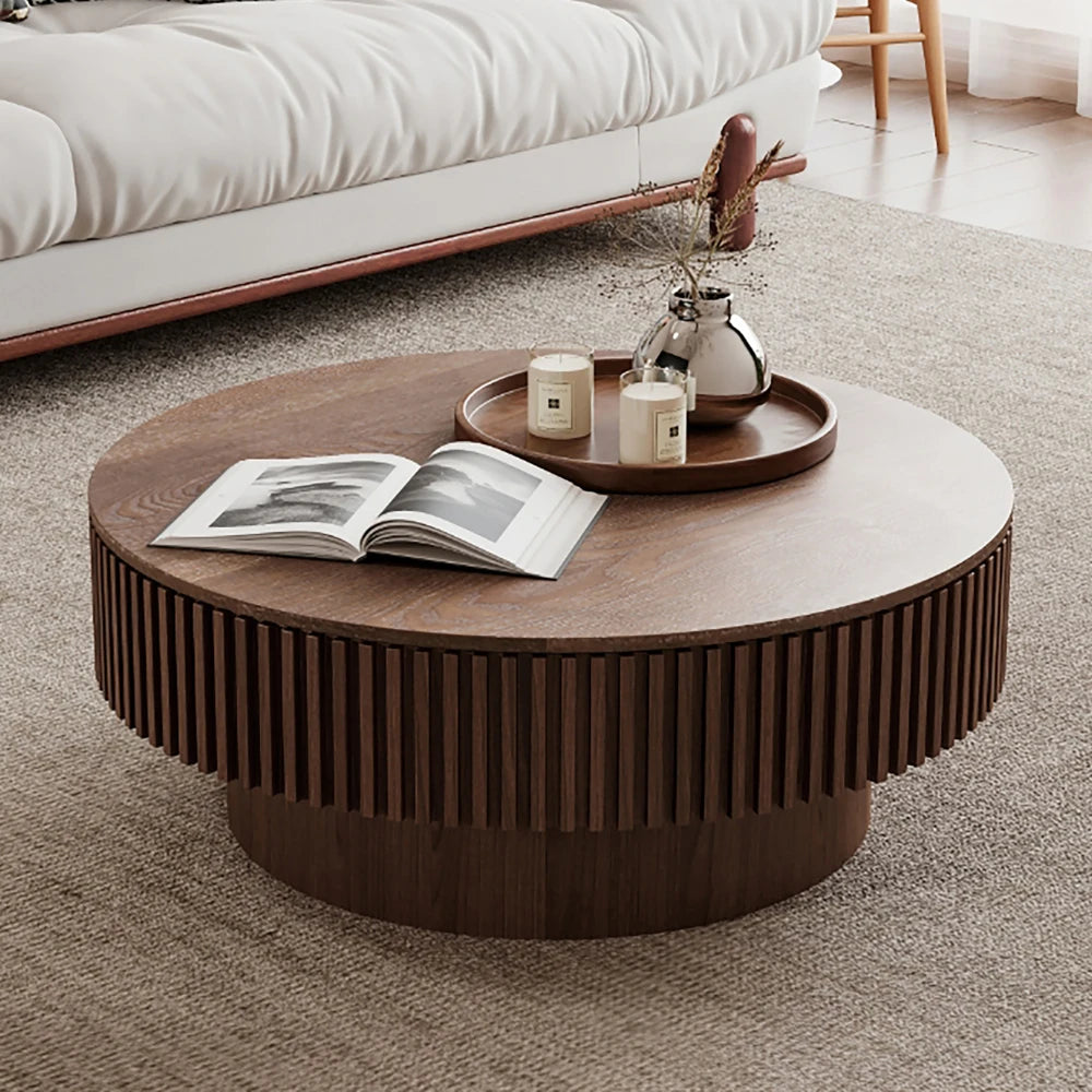 75cm Round Coffee Table with Storage