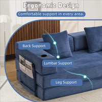 Free Combination Modular Upgrade Boneless Corduroy Floor Mattress Sofa