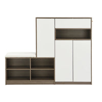Shoe Cabinet, Shoe Bench, Shoe Rack with Padded Seat