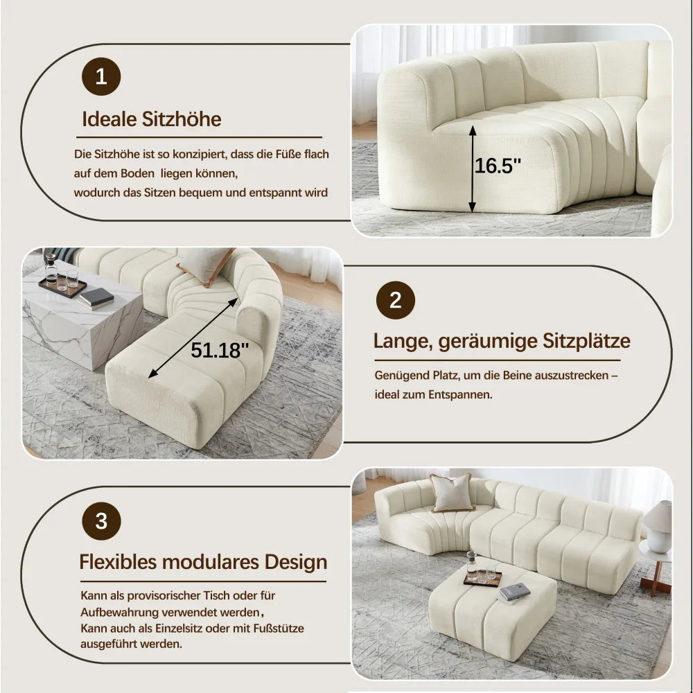 4 Seater Compression Modular Corner Sofa